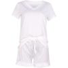 imageFlygo Womens Shorts Pajama Set Short Sleeve 2 Pieces Pajamas Sleepwear Nightwear PjsWhite