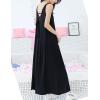imageFlygo Womens Sleeveless Long Nightgown Summer Full Slips Sleep Dress Soft Sleepshirts Chemise Sleepwear Lounge DressesBlack