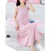 imageFlygo Womens Sleeveless Long Nightgown Summer Full Slips Sleep Dress Soft Sleepshirts Chemise Sleepwear Lounge DressesPink