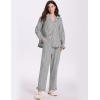 imageFlygo Womens Striped Pajama Sets 2 Piece Cotton Lounge Sets Button Down Top Straight Leg Pants with Pockets Y2K Pj SleepwearBlack
