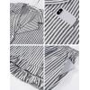 imageFlygo Womens Striped Pajama Sets 2 Piece Cotton Lounge Sets Button Down Top Straight Leg Pants with Pockets Y2K Pj SleepwearBlack