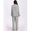 imageFlygo Womens Striped Pajama Sets 2 Piece Cotton Lounge Sets Button Down Top Straight Leg Pants with Pockets Y2K Pj SleepwearBlack