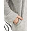 imageFlygo Womens Zip Up Hooded Bathrobe Long Plush Flannel Fleece Robe Housecoat Sleepwear Dressing GownGrey