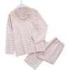 imageFlygo Womens 100 Cotton Plaid Pajamas Set SleepwearPink