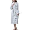 imageFlygo Womens Fleece Flannel Sleepwear Long Plush Bath RobeWhite Style 02