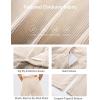 imageFlygo Womens Corduroy Pants Mid Rise Corduroy Barrel Pants Wide Leg Elastic Waist Cord Pants Casual Baggy TrousersBeigeL