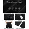 imageFlygo Womens Corduroy Pants Mid Rise Corduroy Barrel Pants Wide Leg Elastic Waist Cord Pants Casual Baggy TrousersBlack
