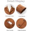 imageFlygo Womens Faux Suede Blazer Jacket Vintage Long Sleeve Button Down Casual Blazer Business Work OutfitsBrownS