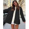 imageFlygo Womens Oversized Quilted Lightweight Jacket Button Down Puffer Padded Outerwear with PocketBlack