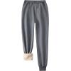 imageFlygo Womens Sherpa Lined Sweatpants Warm Active Running Athletic Fleece Jogger Pants Dark Grey Medium