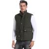 imageFlygo Mens Winter Warm Outdoor Padded Puffer Vest Thick Fleece Lined Sleeveless JacketArmy Green