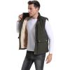 imageFlygo Mens Winter Warm Outdoor Padded Puffer Vest Thick Fleece Lined Sleeveless JacketArmy Green