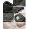 imageFlygo Mens Winter Warm Outdoor Padded Puffer Vest Thick Fleece Lined Sleeveless JacketArmy Green