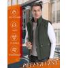 imageFlygo Mens Winter Warm Outdoor Padded Puffer Vest Thick Fleece Lined Sleeveless JacketArmy Green