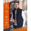 imageFlygo Mens Winter Warm Outdoor Padded Puffer Vest Thick Fleece Lined Sleeveless JacketBlue