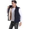 imageFlygo Mens Winter Warm Outdoor Padded Puffer Vest Thick Fleece Lined Sleeveless JacketBlue
