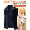 imageFlygo Mens Winter Warm Outdoor Padded Puffer Vest Thick Fleece Lined Sleeveless JacketBluea