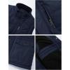 imageFlygo Mens Winter Warm Outdoor Padded Puffer Vest Thick Fleece Lined Sleeveless JacketBluea
