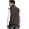 imageFlygo Mens Winter Warm Outdoor Padded Puffer Vest Thick Fleece Lined Sleeveless JacketBrown