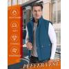 imageFlygo Mens Winter Warm Outdoor Padded Puffer Vest Thick Fleece Lined Sleeveless JacketCeramicblue