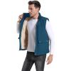 imageFlygo Mens Winter Warm Outdoor Padded Puffer Vest Thick Fleece Lined Sleeveless JacketCeramicblue