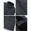 imageFlygo Mens Winter Warm Outdoor Padded Puffer Vest Thick Fleece Lined Sleeveless JacketDark Greya