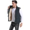 imageFlygo Mens Winter Warm Outdoor Padded Puffer Vest Thick Fleece Lined Sleeveless JacketDarkgrey