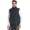 imageFlygo Mens Winter Warm Outdoor Padded Puffer Vest Thick Fleece Lined Sleeveless JacketDarkgrey