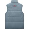 imageFlygo Mens Winter Warm Outdoor Padded Puffer Vest Thick Fleece Lined Sleeveless JacketGrayish Blue