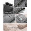 imageFlygo Mens Winter Warm Outdoor Padded Puffer Vest Thick Fleece Lined Sleeveless JacketGrey