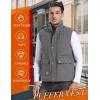 imageFlygo Mens Winter Warm Outdoor Padded Puffer Vest Thick Fleece Lined Sleeveless JacketGrey