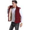 imageFlygo Mens Winter Warm Outdoor Padded Puffer Vest Thick Fleece Lined Sleeveless JacketWinered