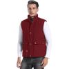 imageFlygo Mens Winter Warm Outdoor Padded Puffer Vest Thick Fleece Lined Sleeveless JacketWinered
