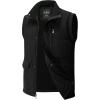 imageFlygo Mens Winter Warm Outdoor Padded Puffer Vest Thick Fleece Lined Sleeveless JacketBlacka