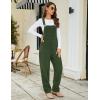 imageFlygo Corduroy Overalls for Women Loose Fit Adjustable Straps Long Bib Pants Wide Leg Jumpsuits with PocketsArmy Green