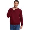 imageFlygo Mens Warm Sherpa Lined Crewneck Sweatshirts Fleece Pullover Tops Heavyweight Thick Thermal Cotton SweatShirtsMaroon