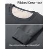 imageFlygo Mens Warm Sherpa Lined Crewneck Sweatshirts Fleece Pullover Tops Heavyweight Thick Thermal Cotton SweatShirtsSmokygray