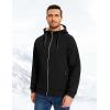 imageFlygo Sherpa Hoodies for Men Zip Up Winter Fleece Lined Hooded Sweatshirt Heavyweight Warm JacketsBlack