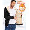 imageFlygo Sherpa Hoodies for Men Zip Up Winter Fleece Lined Hooded Sweatshirt Heavyweight Warm JacketsBlack