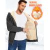 imageFlygo Sherpa Hoodies for Men Zip Up Winter Fleece Lined Hooded Sweatshirt Heavyweight Warm JacketsDark Grey