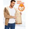 imageFlygo Sherpa Hoodies for Men Zip Up Winter Fleece Lined Hooded Sweatshirt Heavyweight Warm JacketsKhaki
