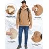 imageFlygo Sherpa Hoodies for Men Zip Up Winter Fleece Lined Hooded Sweatshirt Heavyweight Warm JacketsKhaki