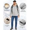 imageFlygo Sherpa Hoodies for Men Zip Up Winter Fleece Lined Hooded Sweatshirt Heavyweight Warm JacketsLight Grey