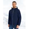 imageFlygo Sherpa Hoodies for Men Zip Up Winter Fleece Lined Hooded Sweatshirt Heavyweight Warm JacketsNavy
