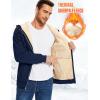 imageFlygo Sherpa Hoodies for Men Zip Up Winter Fleece Lined Hooded Sweatshirt Heavyweight Warm JacketsNavy