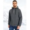 imageFlygo Sherpa Hoodies for Men Zip Up Winter Fleece Lined Hooded Sweatshirt Heavyweight Warm JacketsSmoky Gray