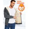 imageFlygo Sherpa Hoodies for Men Zip Up Winter Fleece Lined Hooded Sweatshirt Heavyweight Warm JacketsSmoky Gray