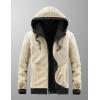 imageFlygo Sherpa Hoodies for Men Zip Up Winter Fleece Lined Hooded Sweatshirt Heavyweight Warm JacketsVelvet Black