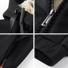imageFlygo Sherpa Hoodies for Men Zip Up Winter Fleece Lined Hooded Sweatshirt Heavyweight Warm JacketsVelvet Black