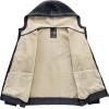 imageFlygo Sherpa Hoodies for Men Zip Up Winter Fleece Lined Hooded Sweatshirt Heavyweight Warm JacketsVelvet Grey
